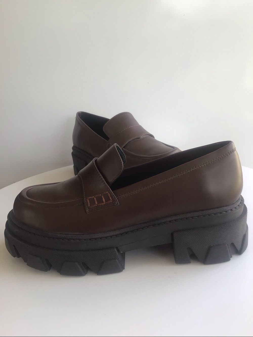 Alohas trailblazer brown chunky loafers size 38 7.5 - Picture 16 of 16